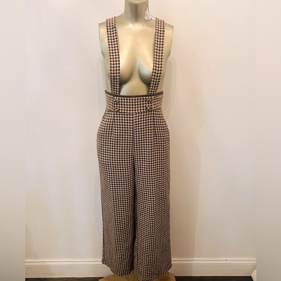 Vintage houndstooth pinafore pants - Picture 7 of 8